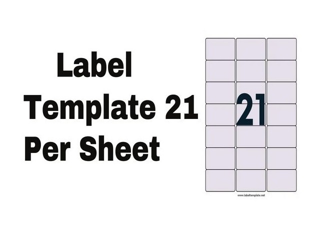 label template 21 per sheet featured