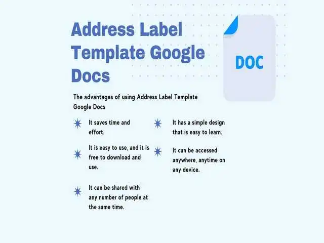Address Label Template Google Docs Featured