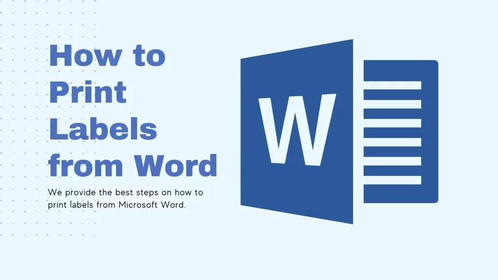 how to print labels from word