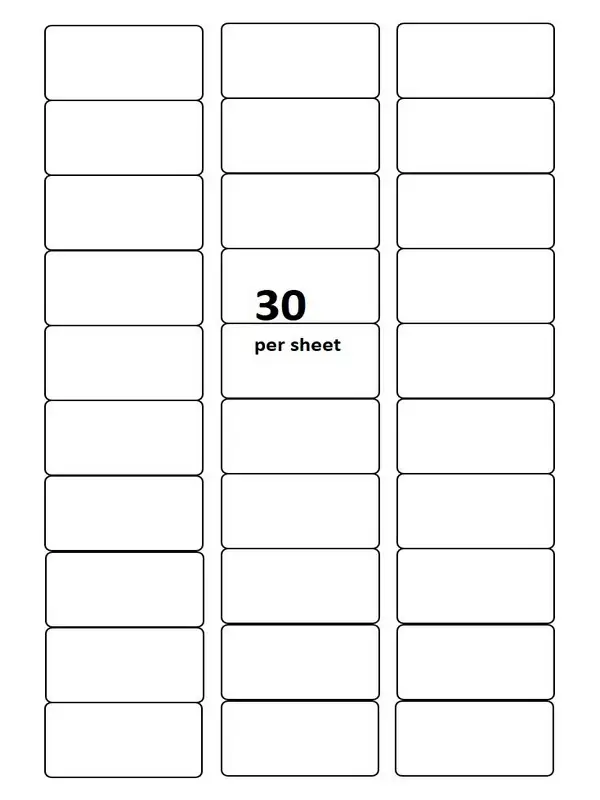 word label template 30 per sheet 04