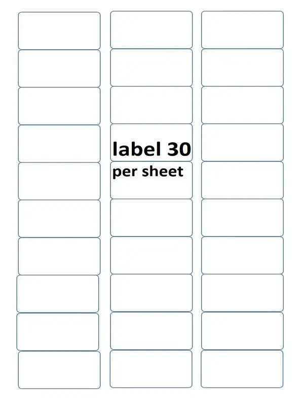 word label template 30 per sheet 05