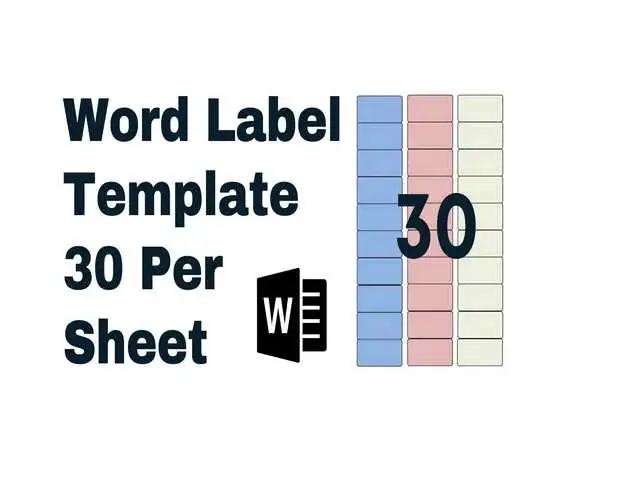 word label template 30 per sheet featured