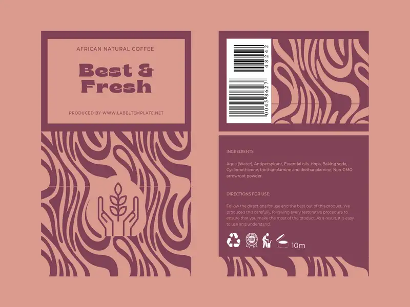 food label design template 05