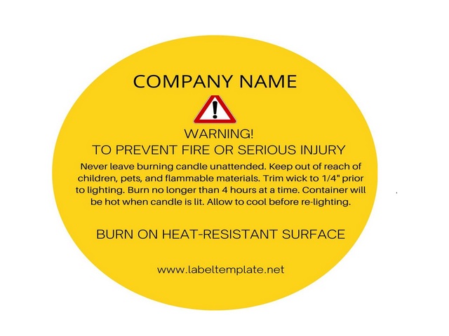 Warning Labels for Candles Featured - Candle warning labels template