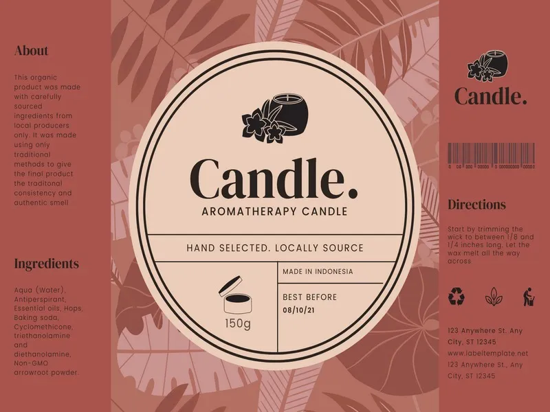 candle label template 01