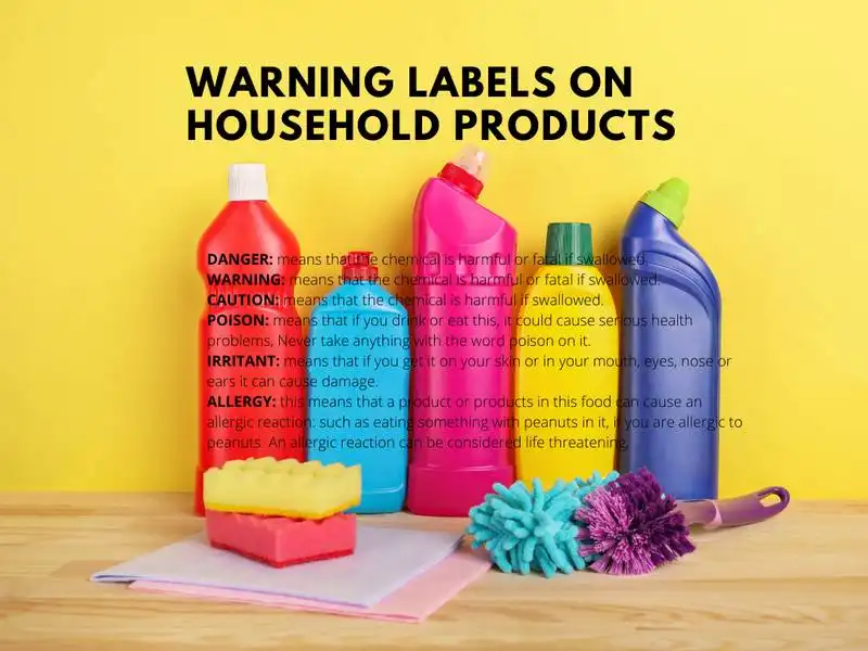 warning labels on household products 12