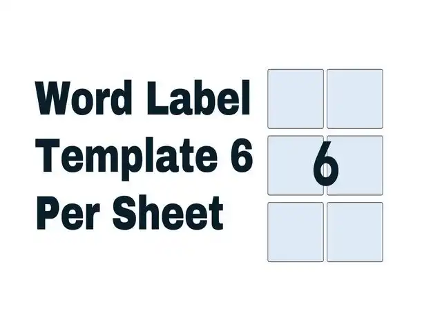 word label template 6 per sheet featured