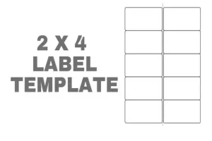 2 x 4 Label Template Word Featured