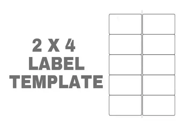 2 x 4 Label Template Word Featured