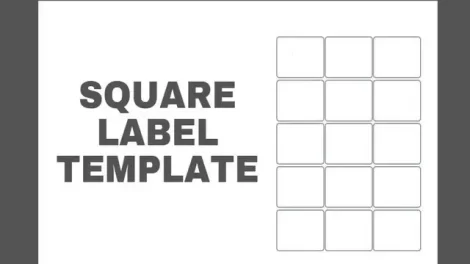 Square Label Template Featured