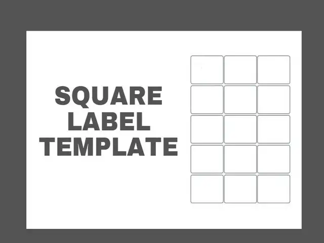 Square Label Template Featured