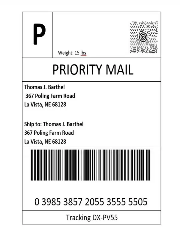 Usps Shipping Label Template