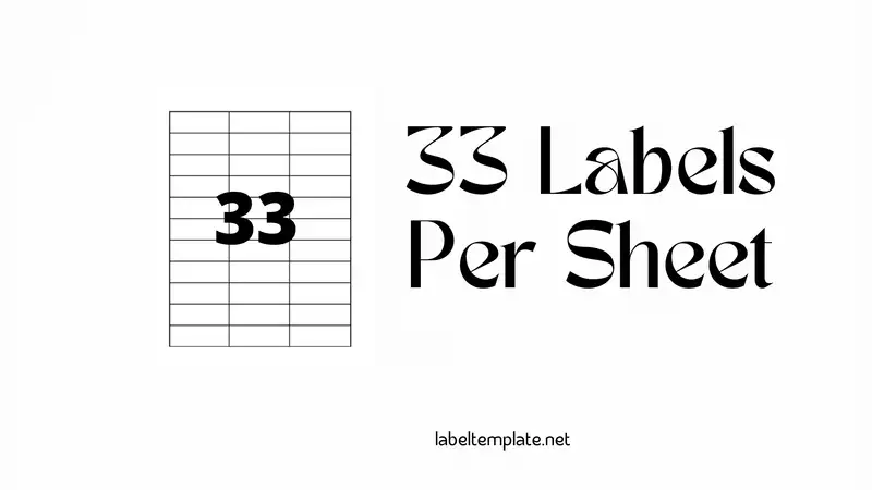 33 labels per sheet featured