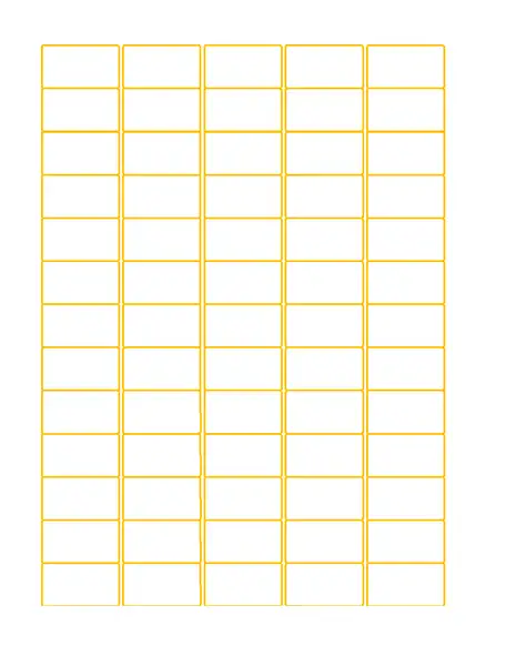 65 labels per sheet template yellow bold