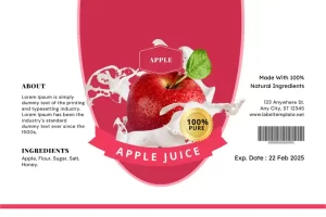 Apple Juice Label Template