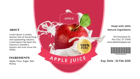 Apple Juice Label Template