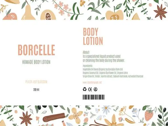 bath and body labels templates