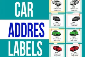 car address labels featured