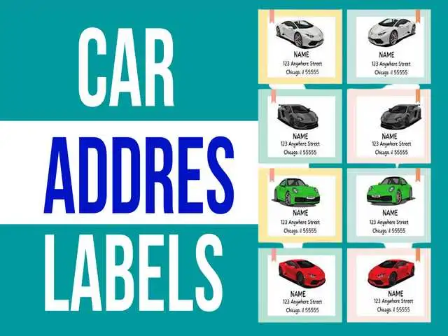 car address labels featured