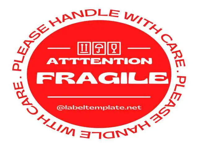 fragile label to print