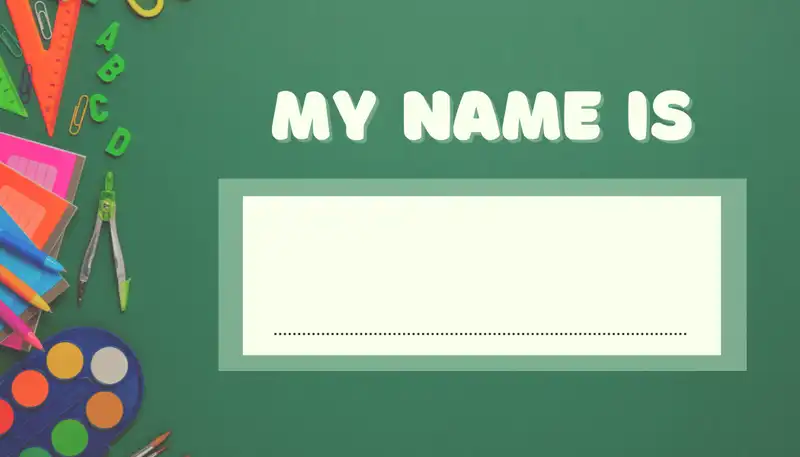 Hello My Name Is Label Template