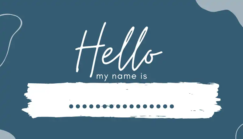 Hello My Name Is Label