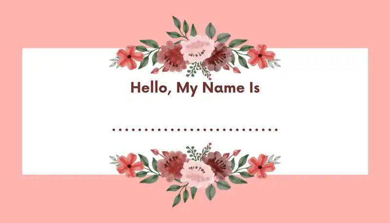 Hello My Name Is Labels Printable