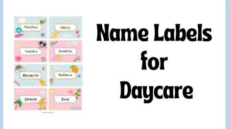 Name Labels for Daycare Featured