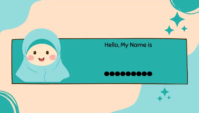 Sticker Hello My Name Is Label