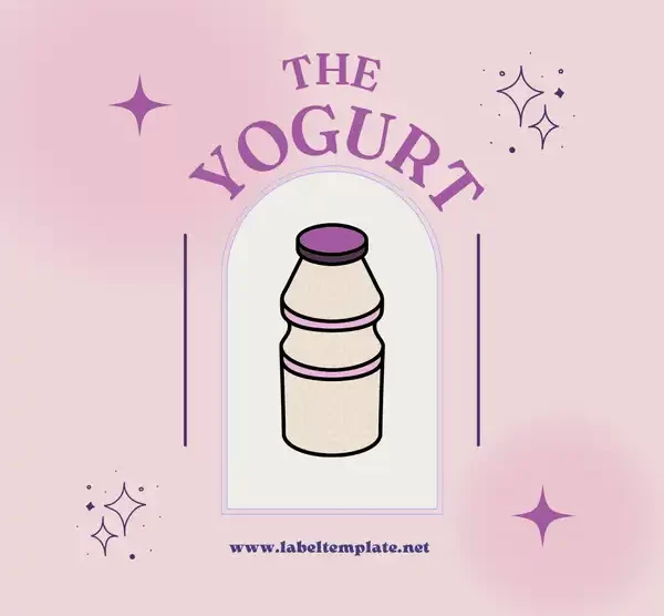 free yogurt label design