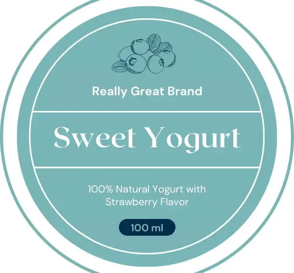 free yogurt label template