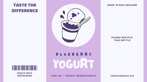 yogurt label template