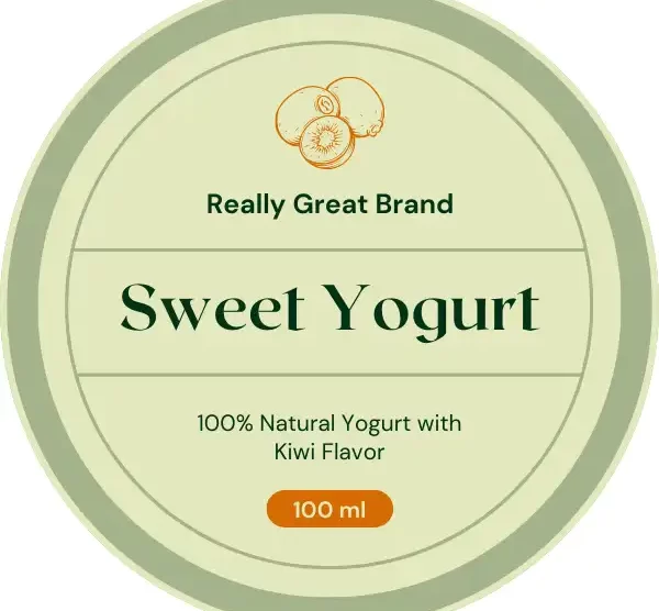 yogurt label template pdf
