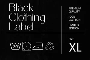 Black Clothing Label Wholesale