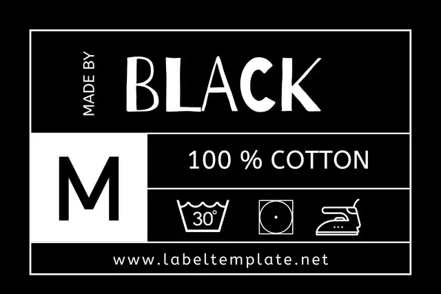 Black Clothing Label