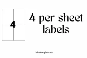 4 per sheet labels