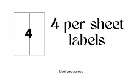 4 per sheet labels