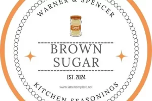 canning label template brown sugar