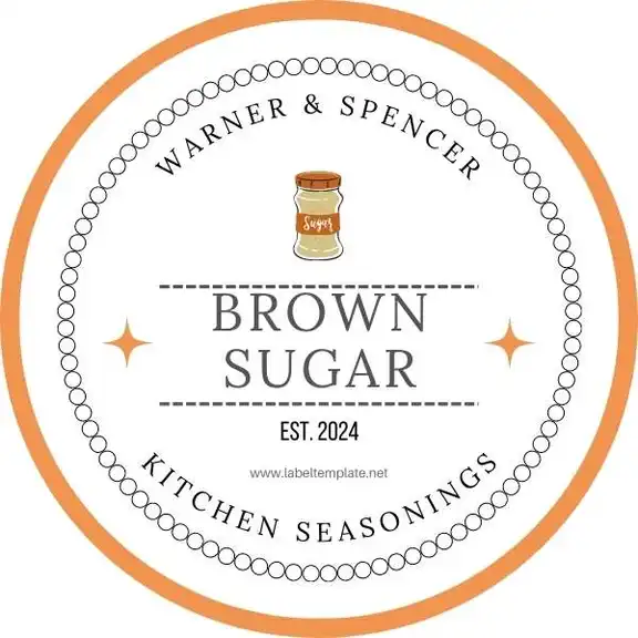 canning label template brown sugar