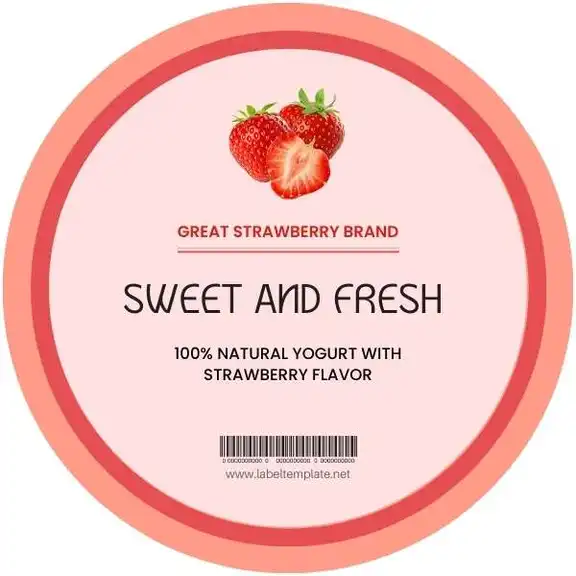 canning label template strawberry