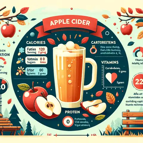 Apple Cider Nutrition Label The nutrition facts of apple cider. Include the following details calories (approximately 120 per serving)