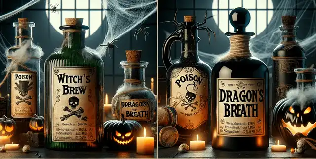 Potion Bottle Labels Printable 04 'Spooky Fun with Free Potion Bottle Labels Printable for Halloween'