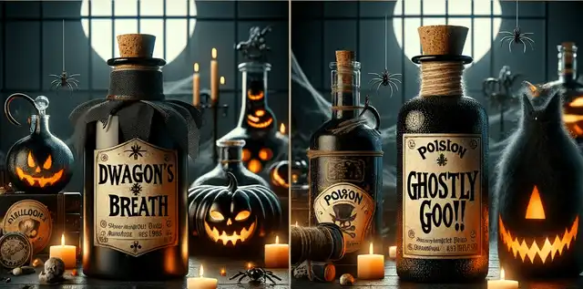 Potion Bottle Labels Printable 05 'Spooky Fun with Free Potion Bottle Labels Printable for Halloween'
