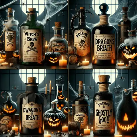 Potion Bottle Labels Printable 'Spooky Fun with Free Potion Bottle Labels Printable for Halloween'