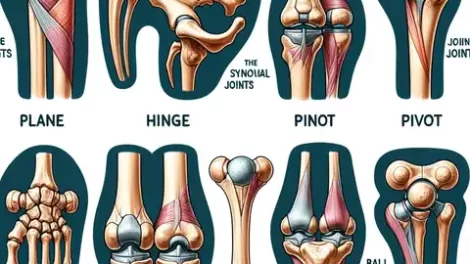 Synovial Joint Label The different types of synovial joints plane, hinge, pivot, condyloid, saddle, and ball and socket joint