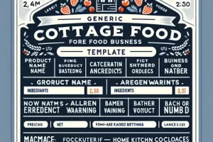 Cottage Food Labeling Requirements that encompasses all the essential elements for home based food businesses