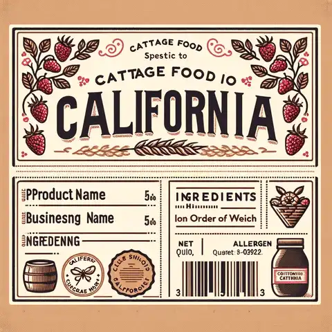 Cottage food label template california Design a cottage food label template specific to California