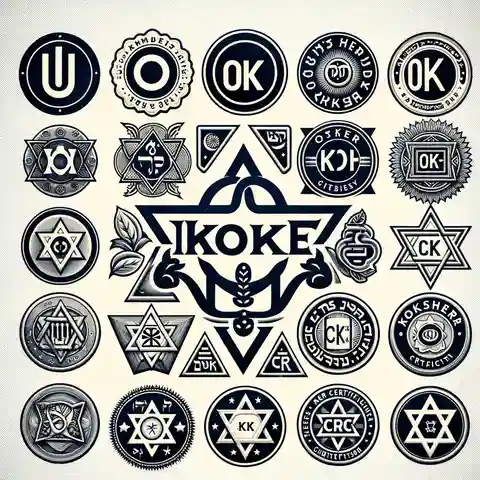 Kosher Food Labels An image showing a variety of common kosher symbols like OU, OK, KOF K, Star K, and CRC