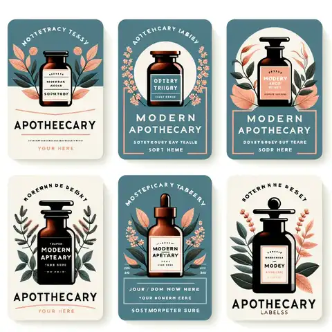 Modern Apothecary Labels - Apothecary Labels Template Contemporary design labels with a fresh and current apothecary look