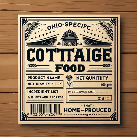 Ohio cottage food label template Craft an Ohio specific cottage food label template.